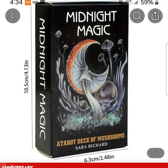 Midnight Magic Tarot & Tie Dyed Flower of Life Cloth - Picture 9 of 10